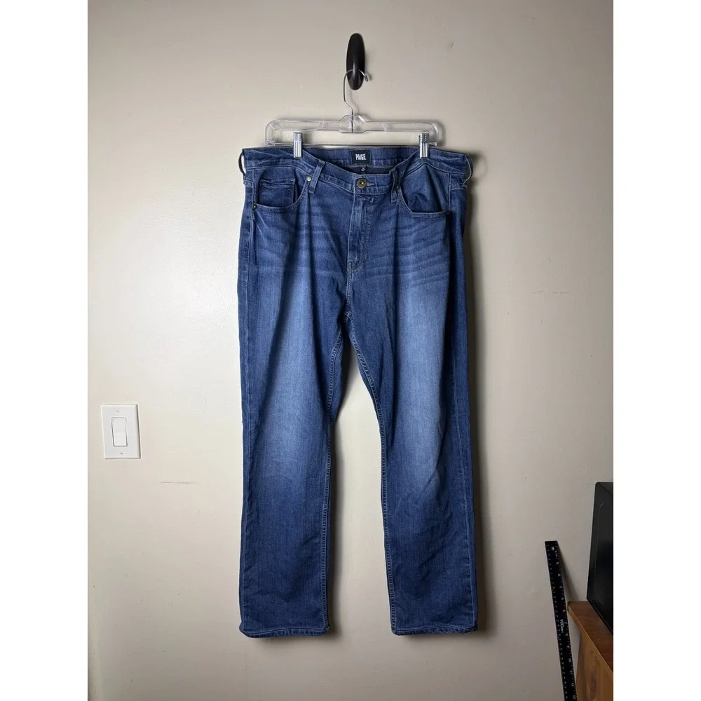 Paige Jeans Mens 38 Blue Federal Stretch Mid Rise Comfort Denim Casual